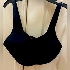 Athleta ladies full coverage black sports bra sz 34D